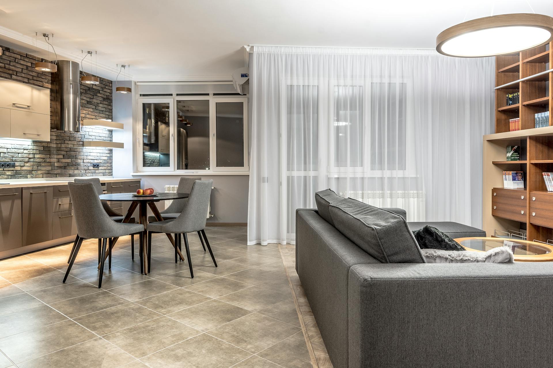Modern Edmonton condo interior with open layout and low-maintenance living