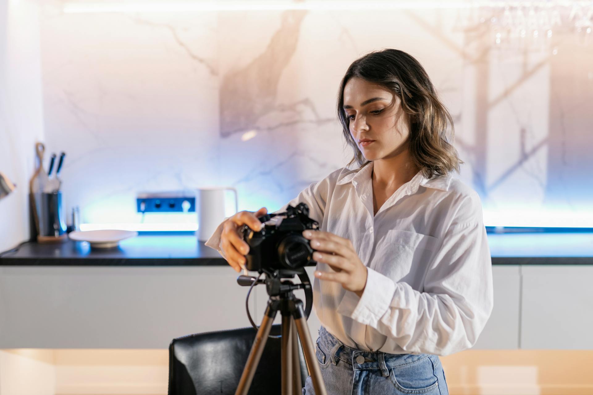 Professional real estate photographer shooting listing photos for Edmonton home sale
